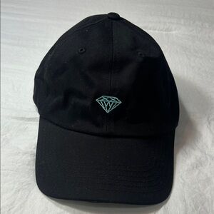 Diamond Supply Co. Black Cap with Teal Embroidery